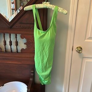 Andie Swim lime green one piece cross back bathing suit swimsuit size XXL Tulum